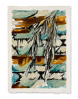 works on paper - feather art -wendy martin art