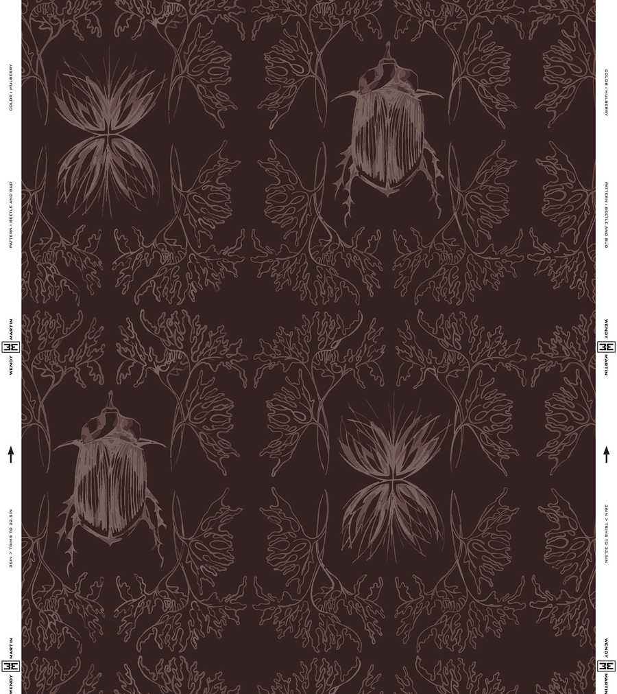 BEETLE + BUD GRASSCLOTH | MULBERRY