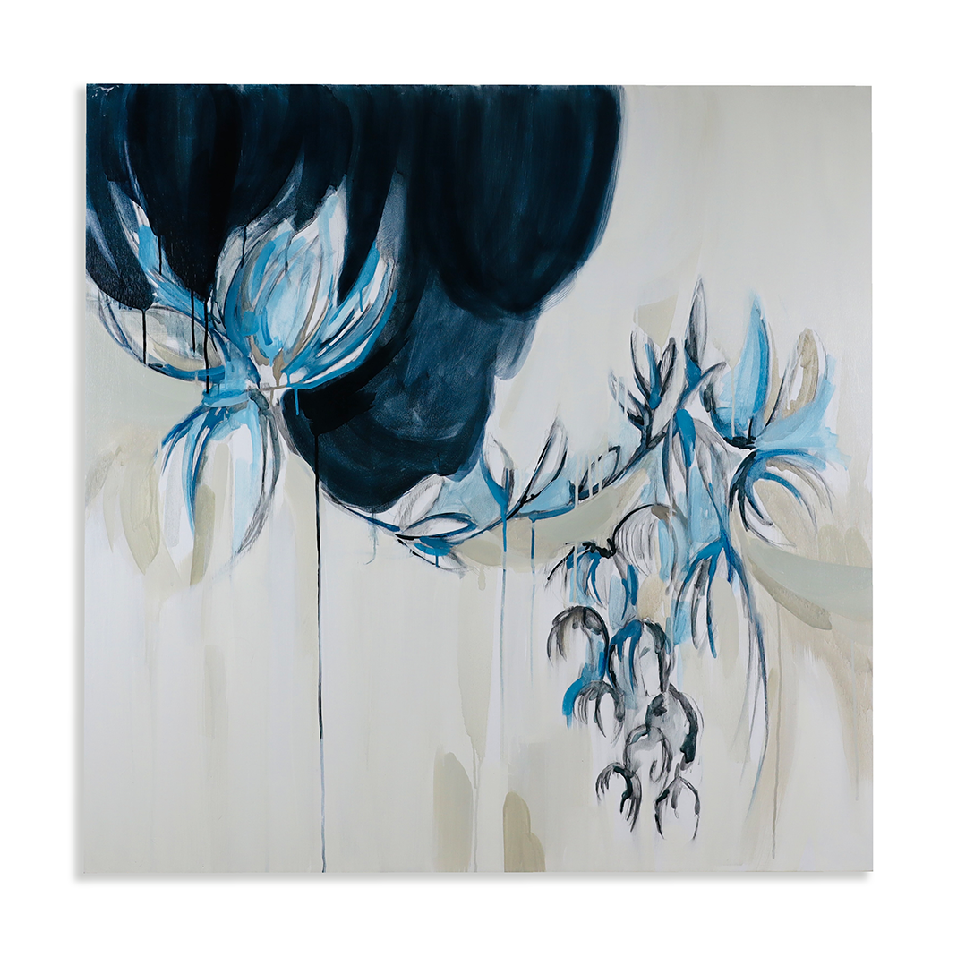 Wendy Martin Fine Art painting on panel Flow State Floral 