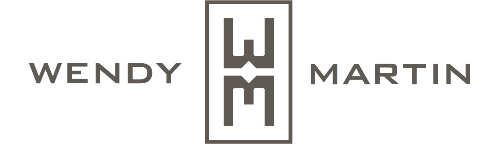 Wendy Martin logo with a stylized 'WM' lettermark on a white background