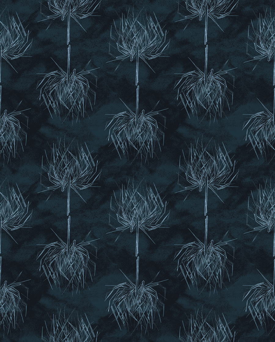 PALM PETITE | DEEP INDIGO ON NATURAL