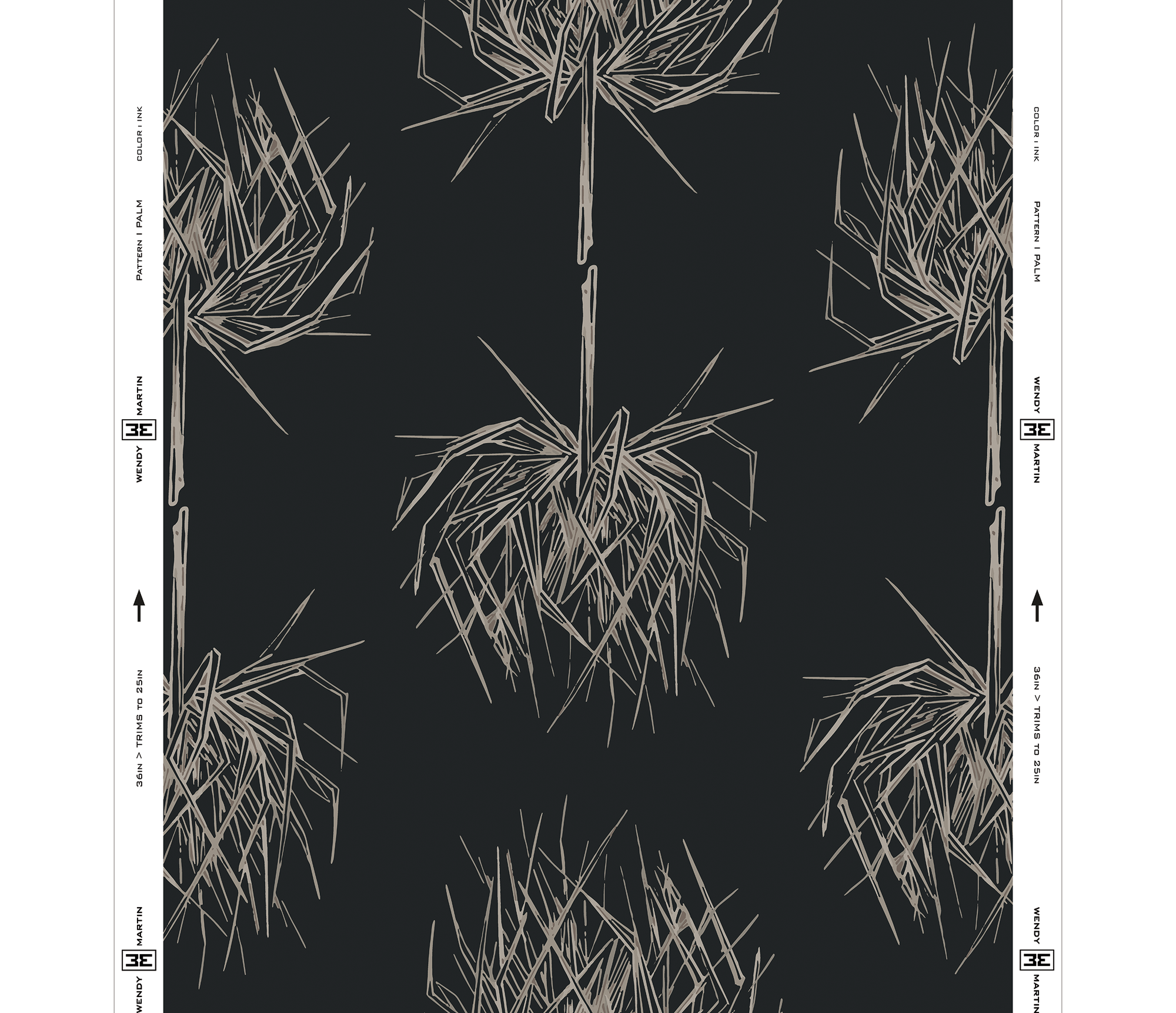 PALM GRASSCLOTH | INK