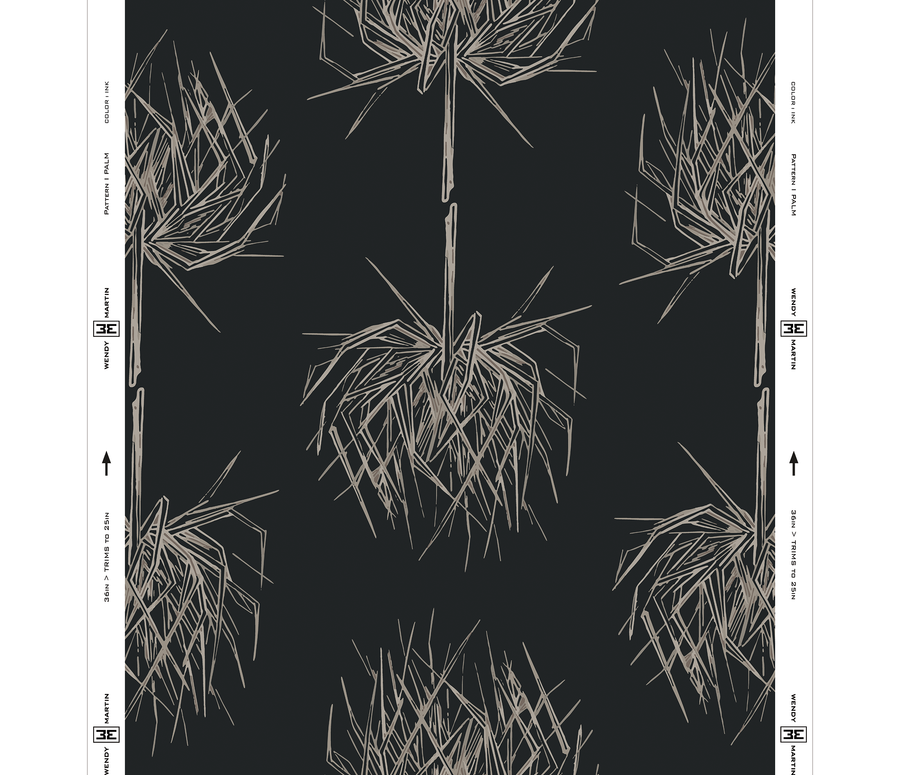 PALM GRASSCLOTH | INK
