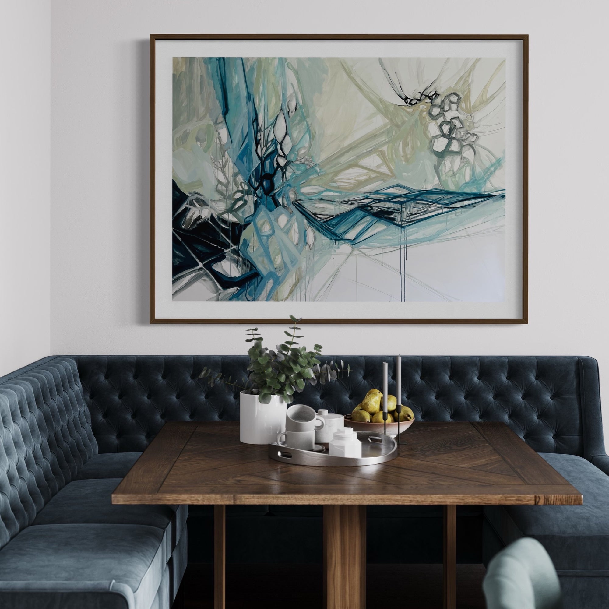 works on paper by WM art in room