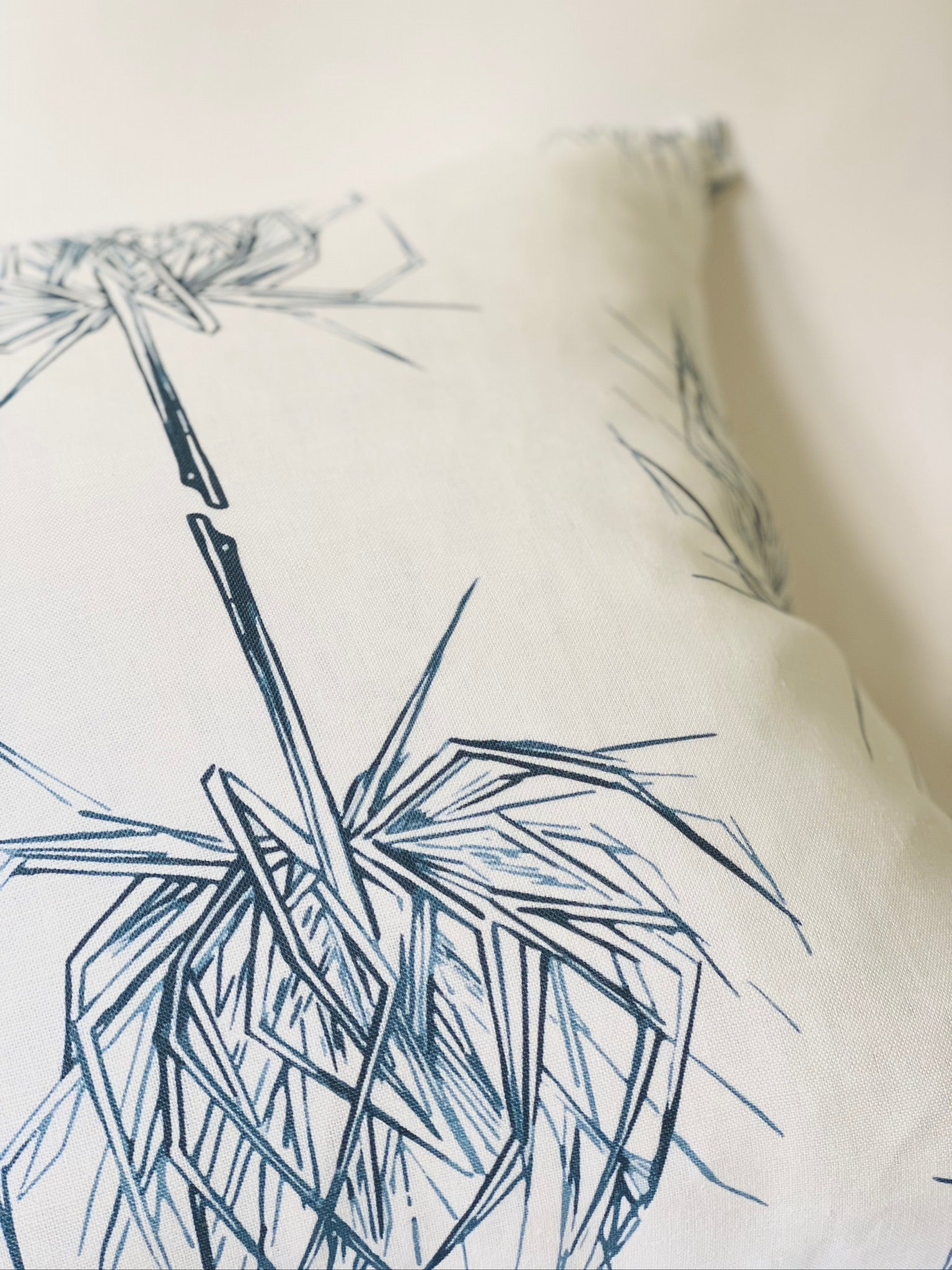 PALM Pillow | Indigo on Oyster