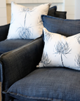 PALM Pillow | Indigo on Oyster