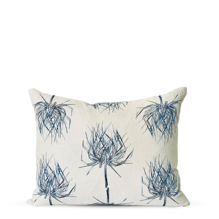 PALM PETITE Pillow | Indigo on Oyster