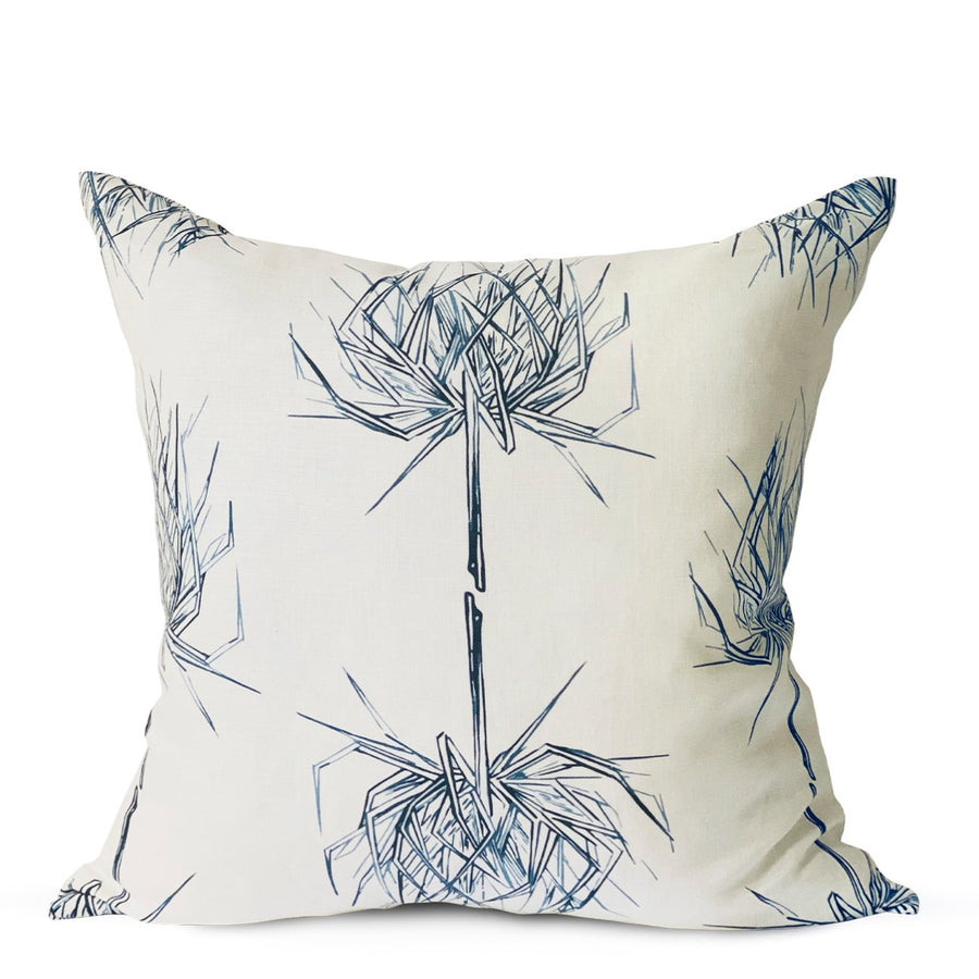 PALM Pillow | Indigo on Oyster